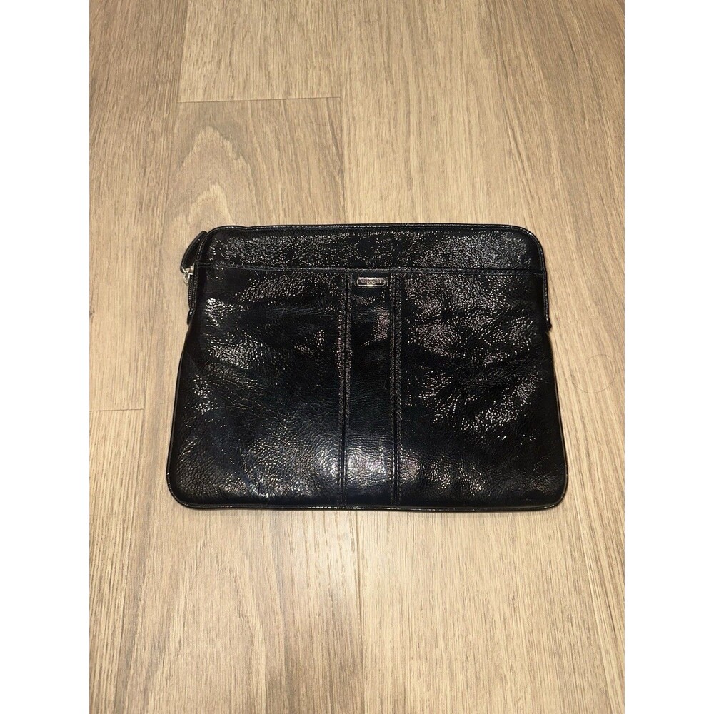 Coach Black Patent Leather Tablet iPad Sleeve